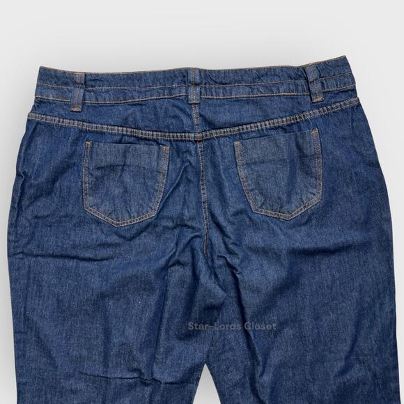 Woman Within 22W Petite Straight Leg Jeans Dark Wash Denim Plus Comfort Everyday - Picture 5 of 6